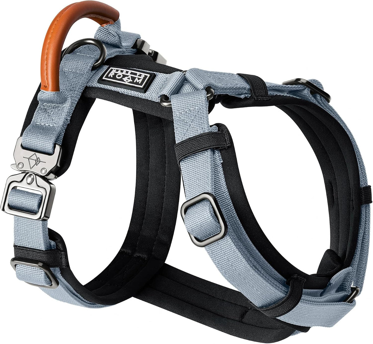 MADE TO ROAM Premium Explorer Harness - Y-Shaped Dog Harness with Adjustable Durable Nylon, Soft Padding, Metal Buckles and Leather Handle for Small, Medium, Large Dogs (Vermont Weekends, Size 4) - Image 12