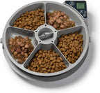 Cat Mate digital timer controlled pet feeder top view closed lid