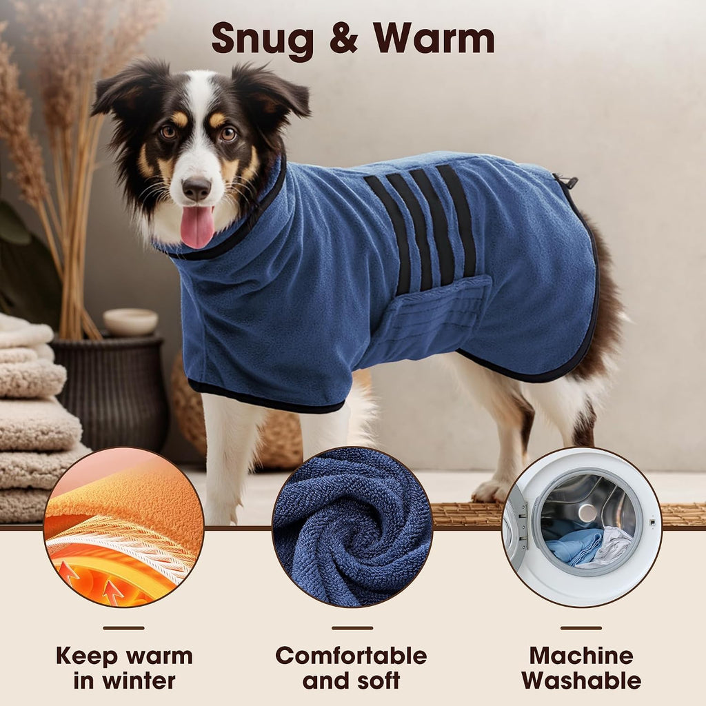 Close up of hook and loop fasteners on dog drying robe