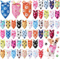Abbylike bulk dog paw print bandanas front view showing multiple colors