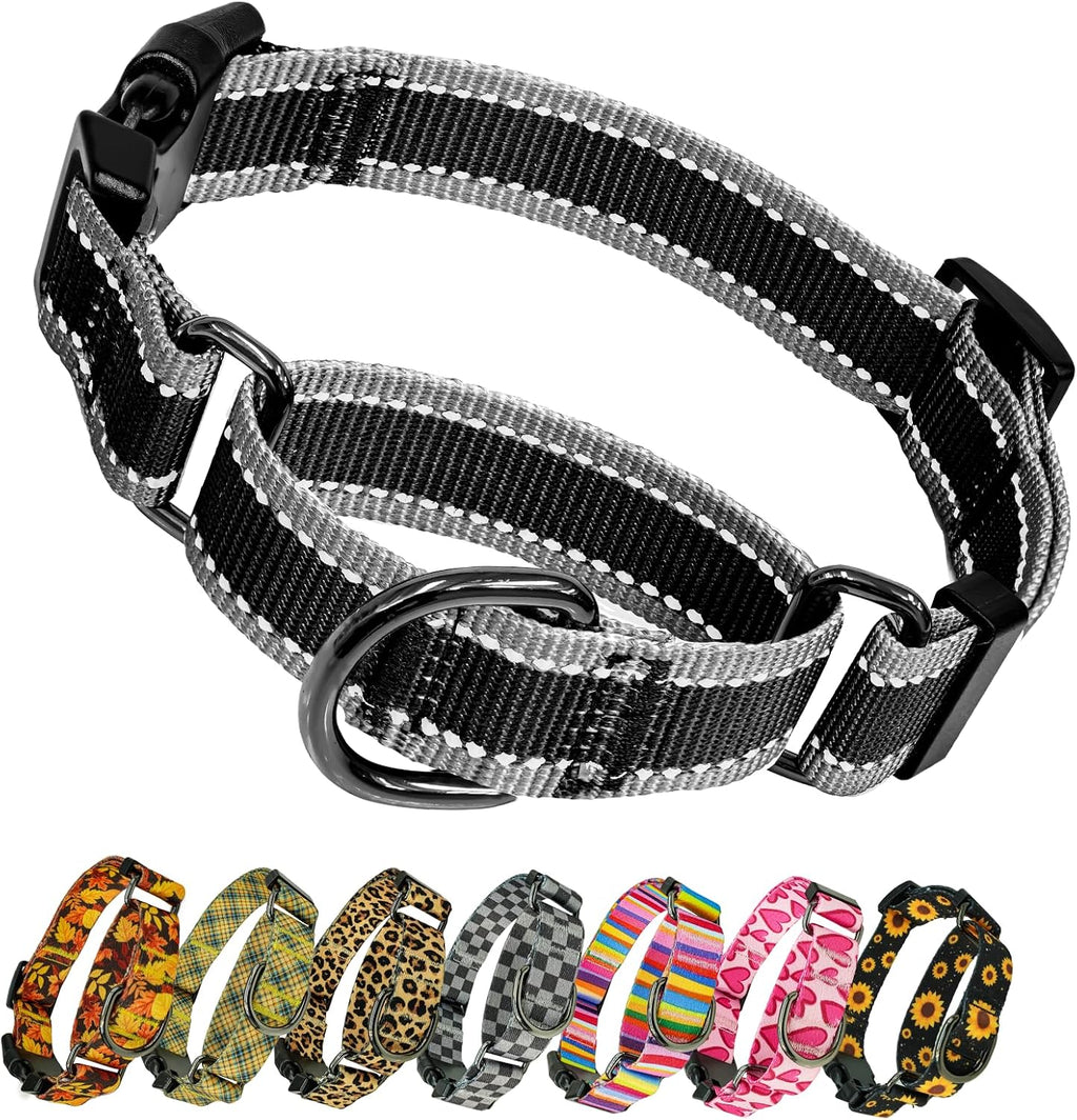 Kazazoo Martingale Collar for Dogs with Quick Release Buckle Adjustable Soft Durable Dog Collar for Medium Dogs No Pull Training Dog Collars-Black Sunflower M - Image 13