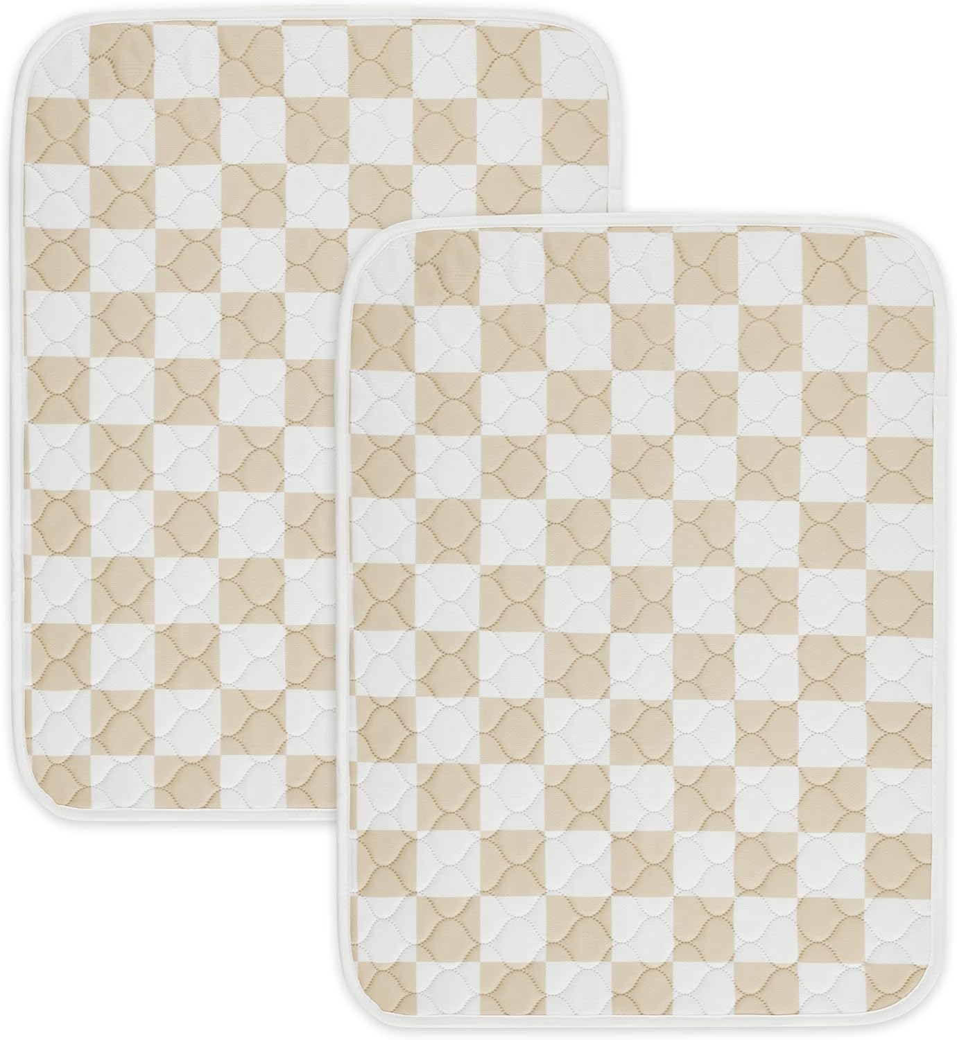 2 Pack Sage Green Checkered Washable Pee Pads for Dogs, Checkered Reusable Dog Pee Pads, for Puppy Playpen, Crate, Whelping Box, Potty Training, Cute Aesthetic Absorbency, Leak-Proof Non-Slip - Image 9
