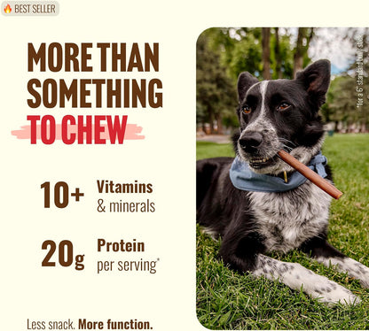 Odor free premium beef collagen sticks for medium and large dogs