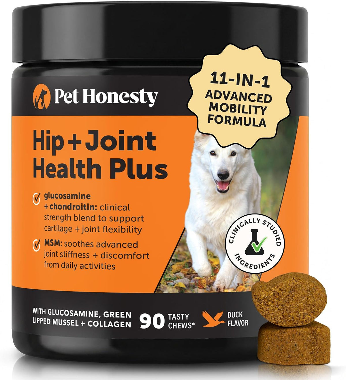 Senior Hemp Hip and Joint Supplement for Dogs - Glucosamine Chondroitin, MSM & Green Lipped Mussel - Relief for Joint Stiffness, Advanced Strength Mobility Support for Senior Dogs (Chicken, 90 Ct) - Image 11