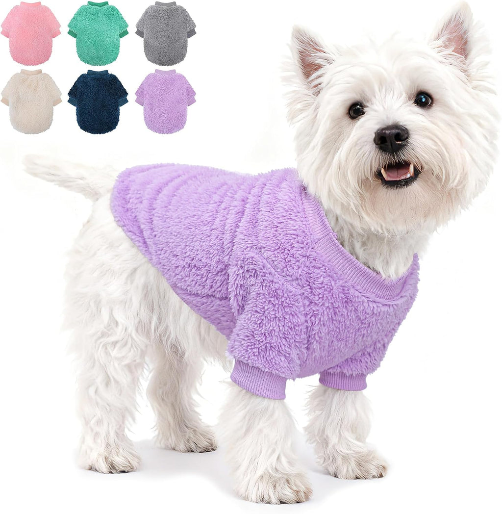 Dog Sweaters for Small Dogs, Winter Fleece Puppy Sweaters for Teacup Yorkie Chihuahua Clothes, Cute Pink XXS Dog Sweater Warm Soft Pet Outfit Apparel - Image 9