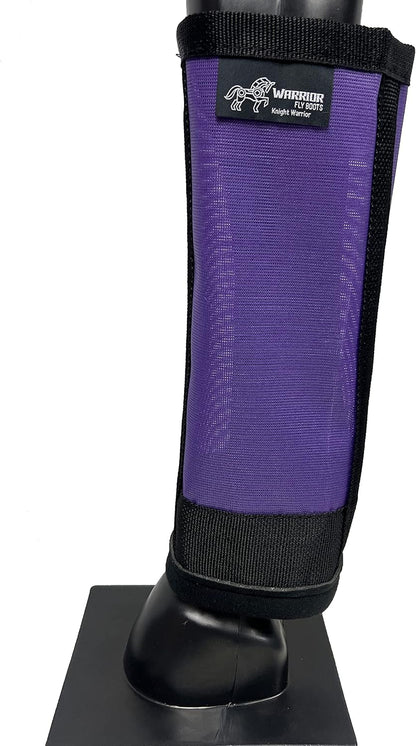 Warrior Fly Boots for Horses - Breathable Mesh Horse Boots for Fly Protection & Leg Comfort - Set of 4 (Knight Warrior, Light Blue) - Image 15