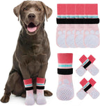 Kuoser Anti Slip Dog Socks to Prevent Licking Paws, Dog Grippy Socks for Hardwood Floors Hot Pavement, 4Pack Traction Control Booties Paw Protectors for Small Medium Large Senior Dogs, Pink XS - Image 13