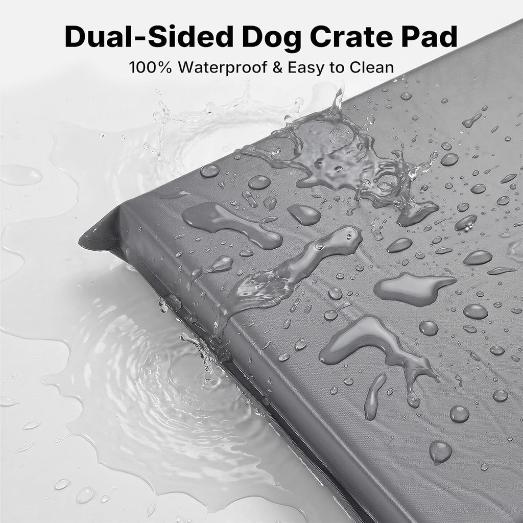 Side profile of Veehoo orthopedic dog mat showing 4 inch thickness