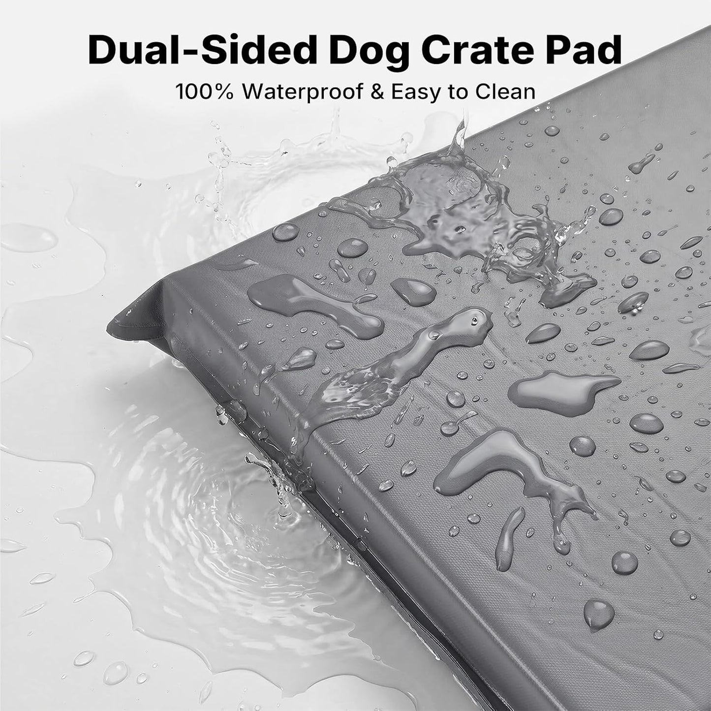 Side profile of Veehoo orthopedic dog mat showing 4 inch thickness