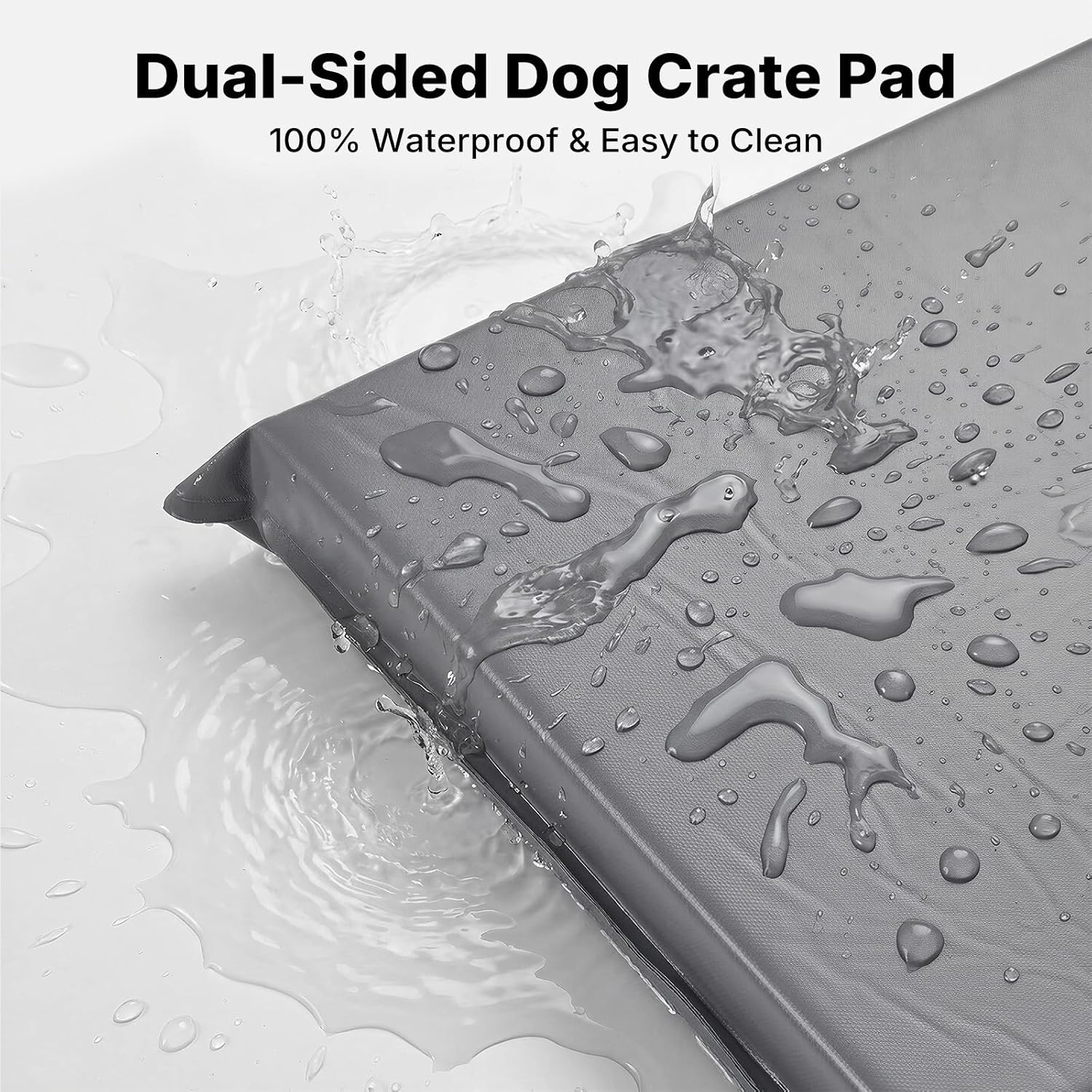 Side profile of Veehoo orthopedic dog mat showing 4 inch thickness