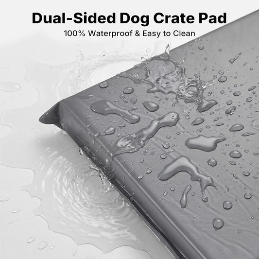 Side profile of Veehoo orthopedic dog mat showing 4 inch thickness