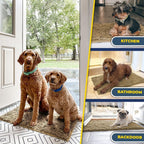 Double stitched border details showing the high durability of the entryway mat