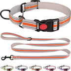 Adjustable hotpink dog collar with comfortable neoprene lining for daily walks
