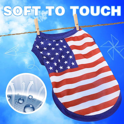 Patriotic pet apparel for Independence Day celebration