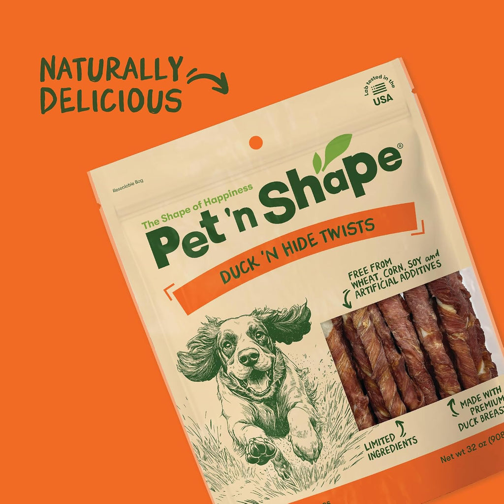 Pet 'n Shape USA imported chew treats for puppies and adult dogs.