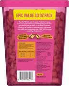 Close up of Bonkers Paw Lickin Chicken cat treats showing texture