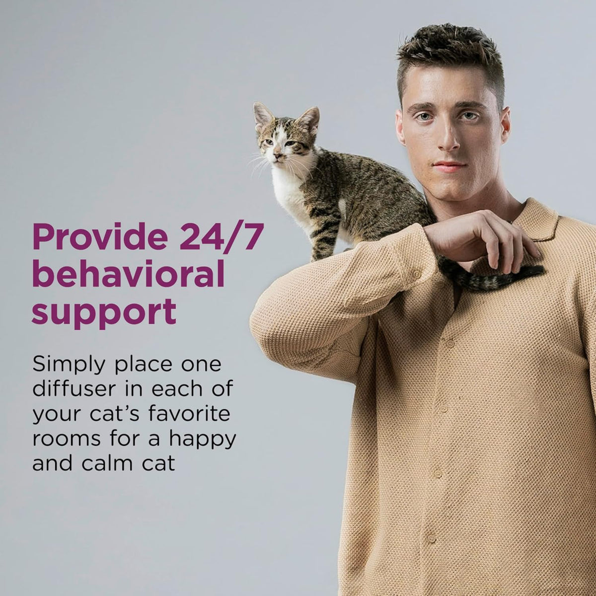 Comfort Zone multi cat calming starter kit designed to reduce scratching and hiding