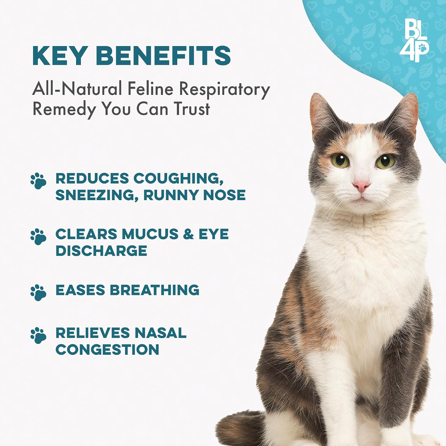 Tiny tasteless and odorless respiratory support tablets for selective cats