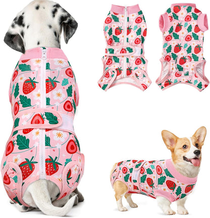 Nasjac Dog Surgery Recovery Suit - Zipper on Recovery Shirt for Female Dogs, Abdominal Wounds Cone E-Collar Alternative Onesie, Prevent Licking Dog Surgical Suit After Spayed (Daisy, S) - Image 12