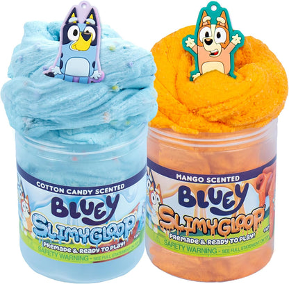 Horizon Group USA Bluey Slimygloop twin pack pre-made cloud slime front view