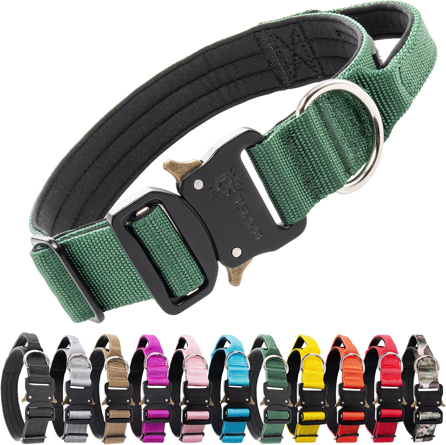 Tspro tactical dog collar reinforced stitching view