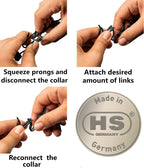 Herm Sprenger replacement training links showing authentic smooth finish to prevent fur discoloration