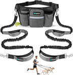 PetAmi Premium Hands Free Dog Leash charcoal grey front view