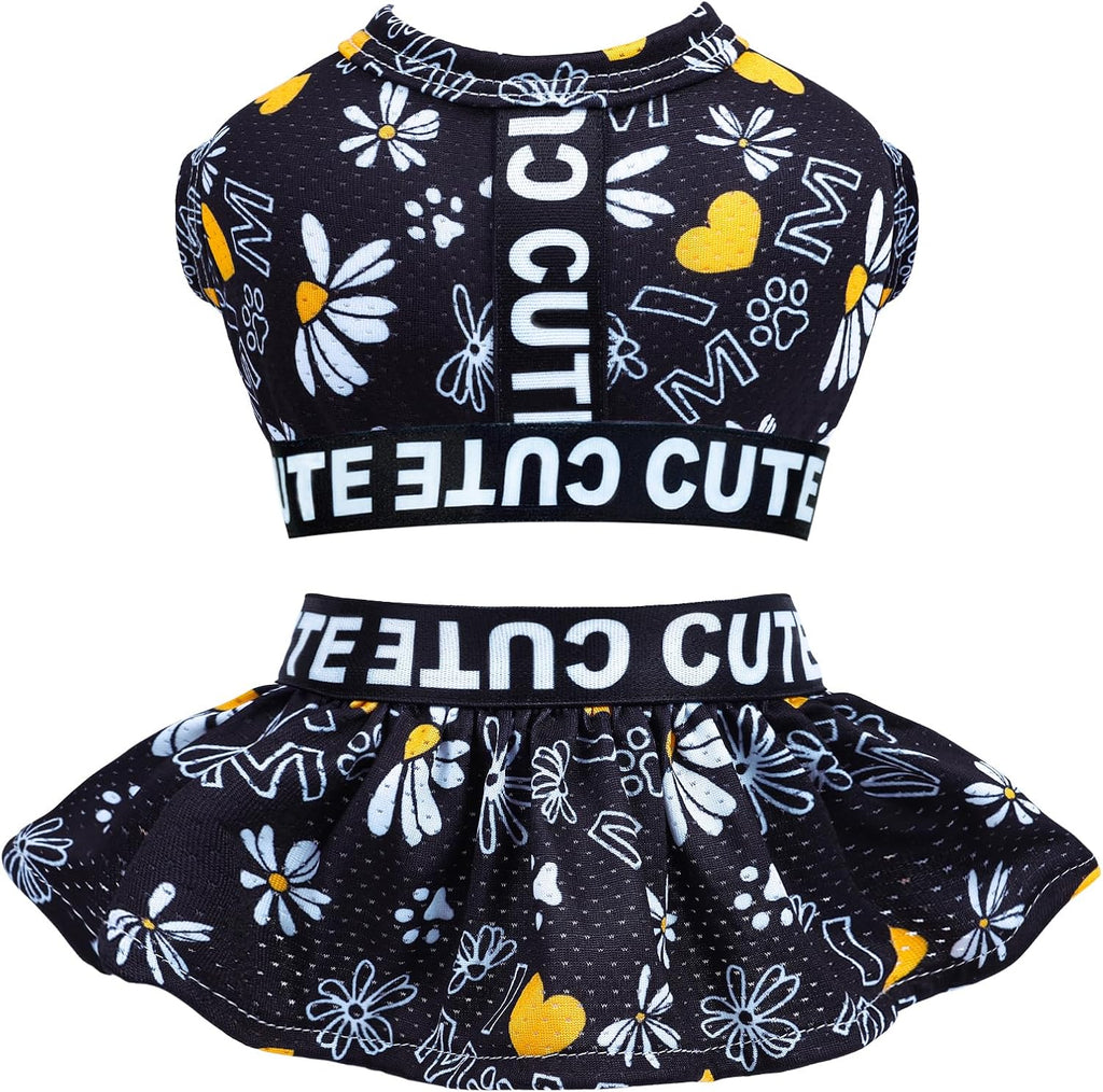 CuteBone Two Piece Dog Sports Dress Athleisure Puppy Skirt Lightweight Small Dogs Girl Clothes Cat Apparel SPS15M - Image 13