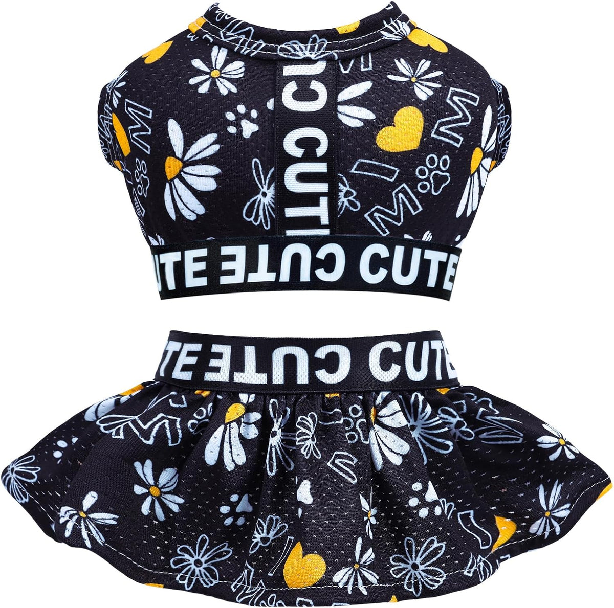 CuteBone Two Piece Dog Sports Dress Athleisure Puppy Skirt Lightweight Small Dogs Girl Clothes Cat Apparel SPS15M - Image 13