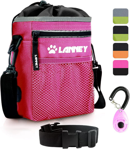 Dog Treat Pouch - 3 Ways to Wear Dog Treat Bag, Dog Training Treat Pouches for Pet Training with Clicker, Shoulder Strap, Adjustable Belt, Poop Bag Dispenser, Easily Carrying Kibble Snacks Pet Toys - Image 9