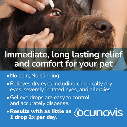 Sentrx pet artificial tears 10 Milliliter packaging side view.