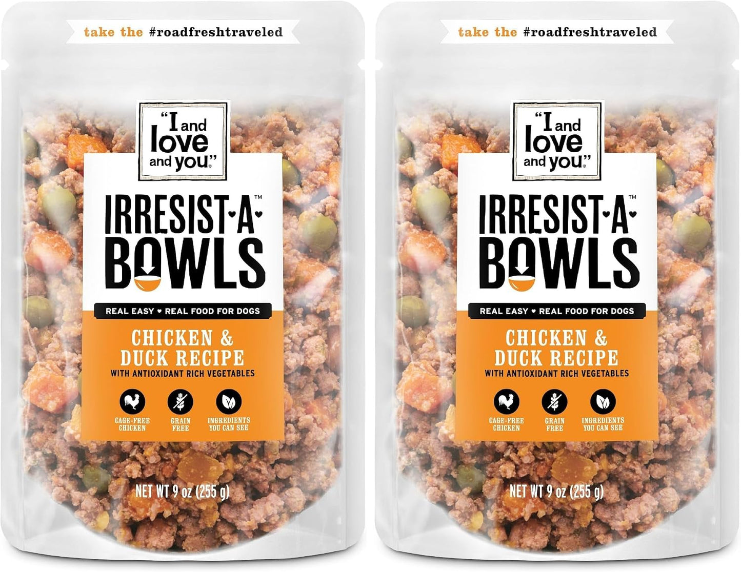 I AND LOVE AND YOU Irresist-a-Bowls Freeze Dried Dog Food - Chicken + Beef- Prebiotics, Grain Free, Filler Free, Meal Enchancer, 9oz Pouch, 4pk - Image 9