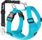 SlowTon Dog Seat Belt Harness for Car, Dog Car Harness Adjustable Mesh Breathable & Dog Seatbelt Safety Tether with Elastic Bungee for Small Medium Large Pets(Black, Double Clip, M) - Image 15