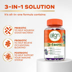 Align Probiotic 3-In-1 Biotic Gummies nutrition and ingredient panel