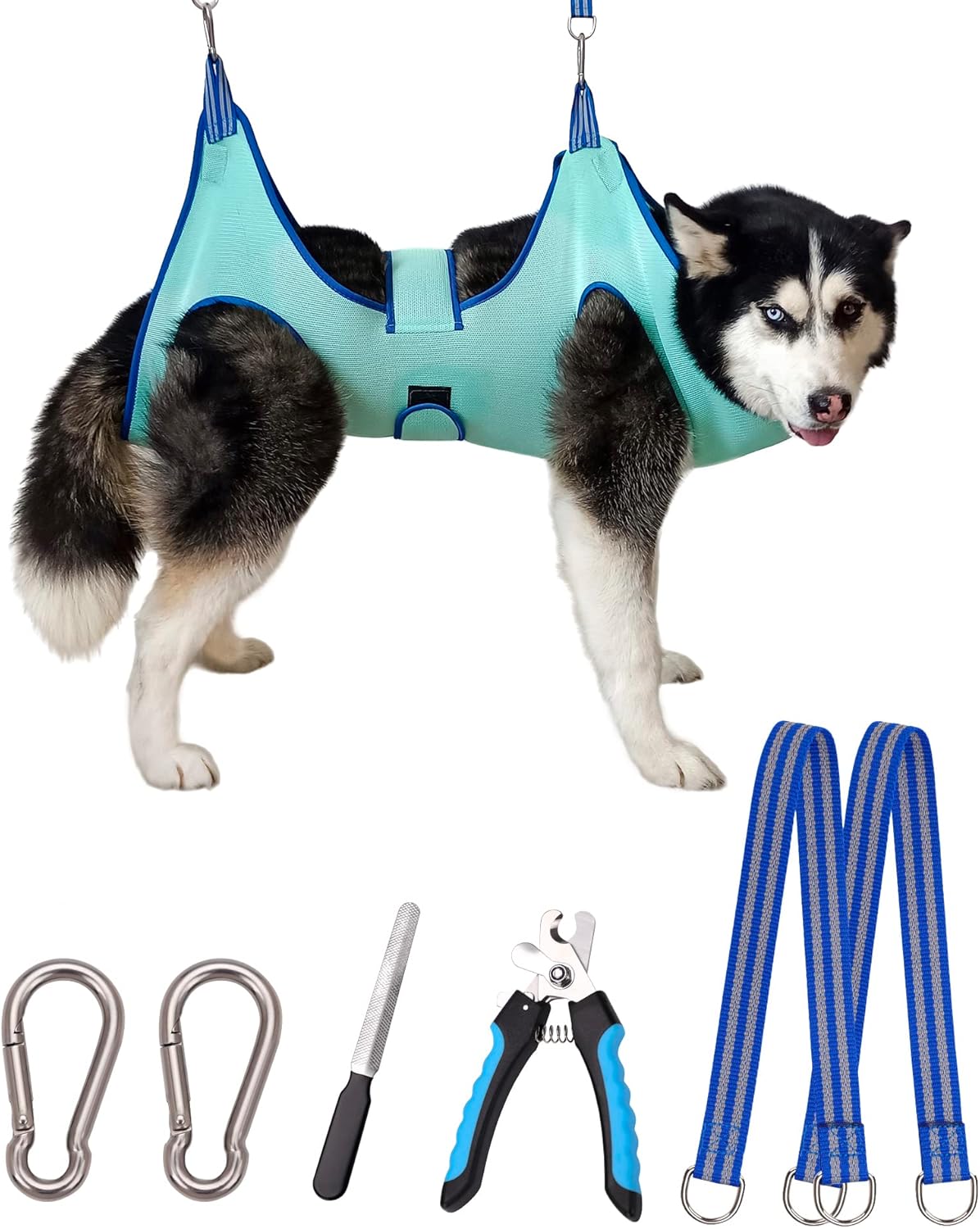 Kkiimatt Dog Grooming Hammock, Medium Hanging Harness Holder Hanger for Nail Clipping,Nail Trimming Hammock,Dog Sling Restraint with Thick Fabric Neck Support for Claw Care - Image 14