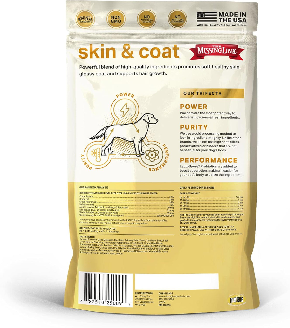 The Missing Link Dog Health Supplement Nutritional Information