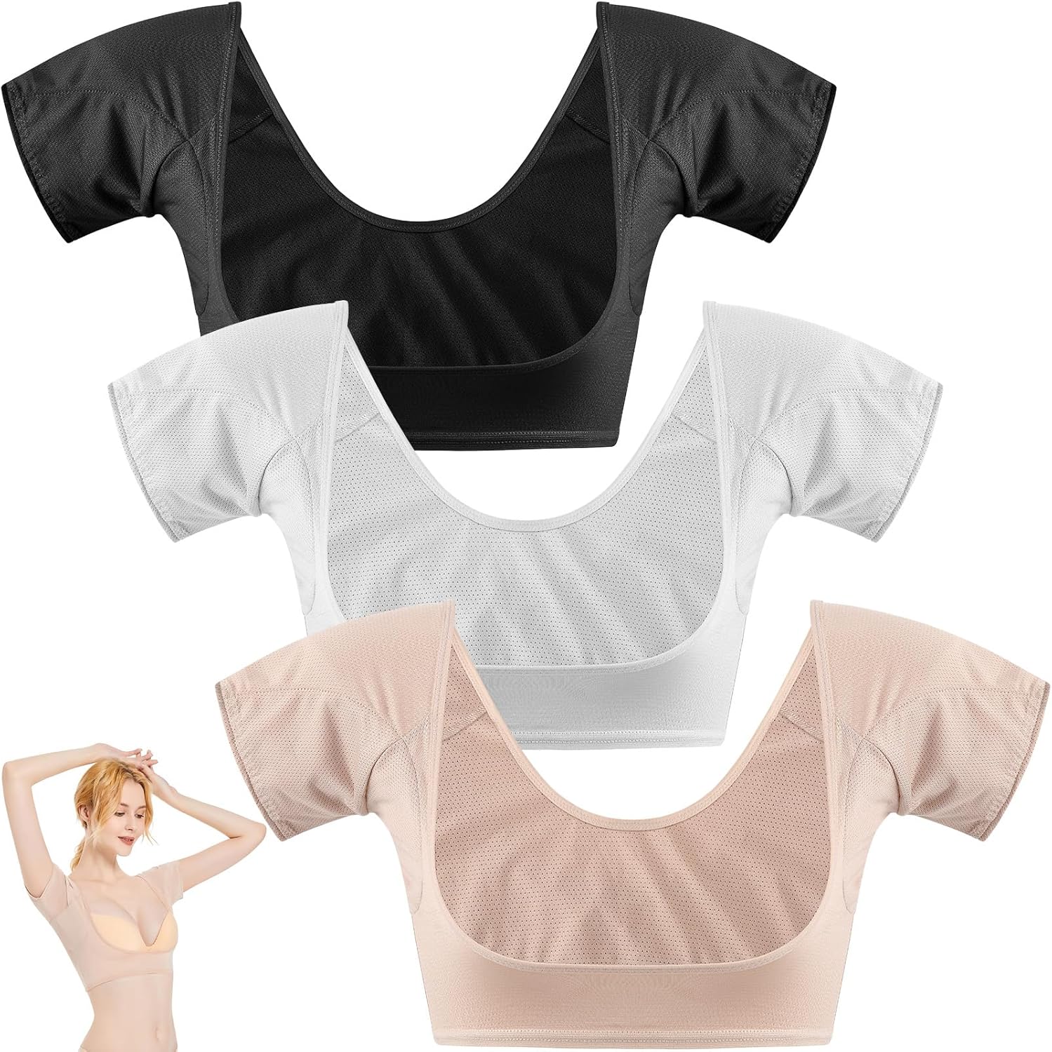 Zhanmai underarm sweat proof vest front view for women