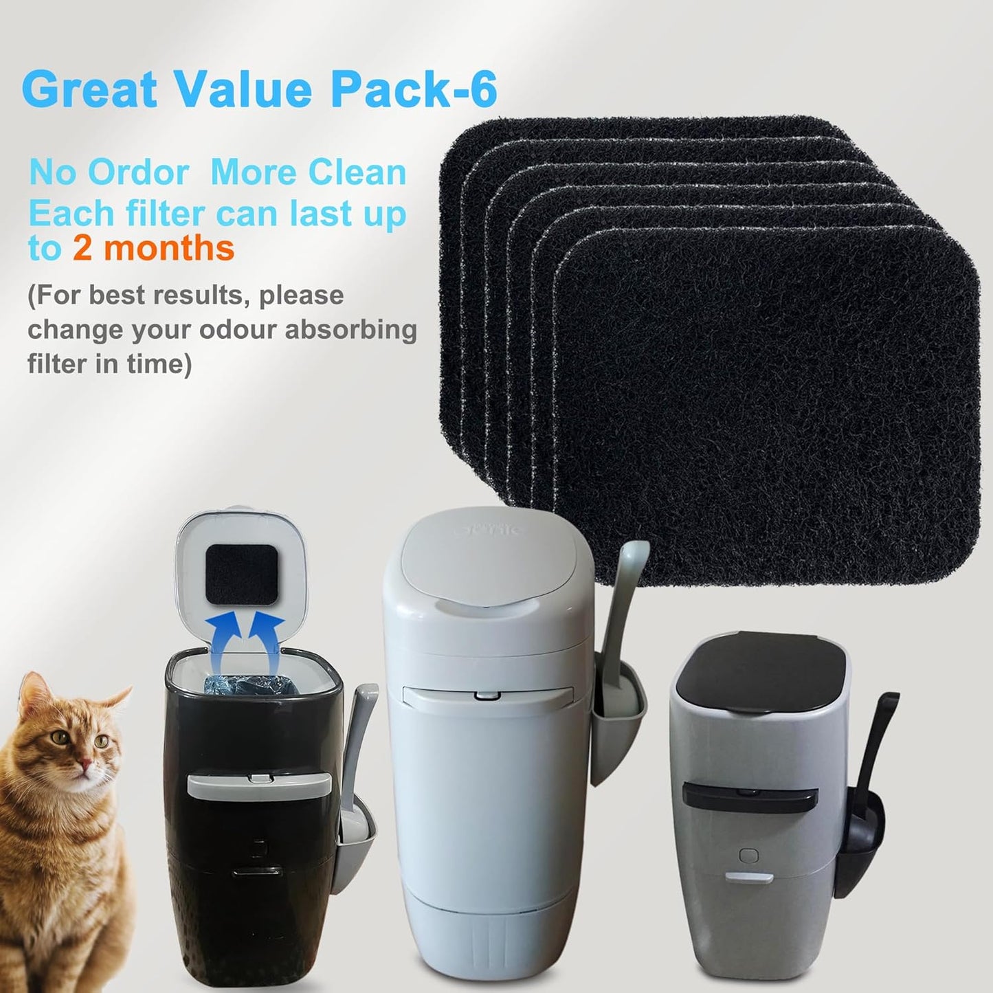 PurifyLogix activated carbon replacement filters six pack packaging