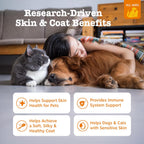 Zesty Paws pollock and salmon oil liquid supplement label details