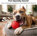 Large dog chewing on Apasiri tough rubber ball
