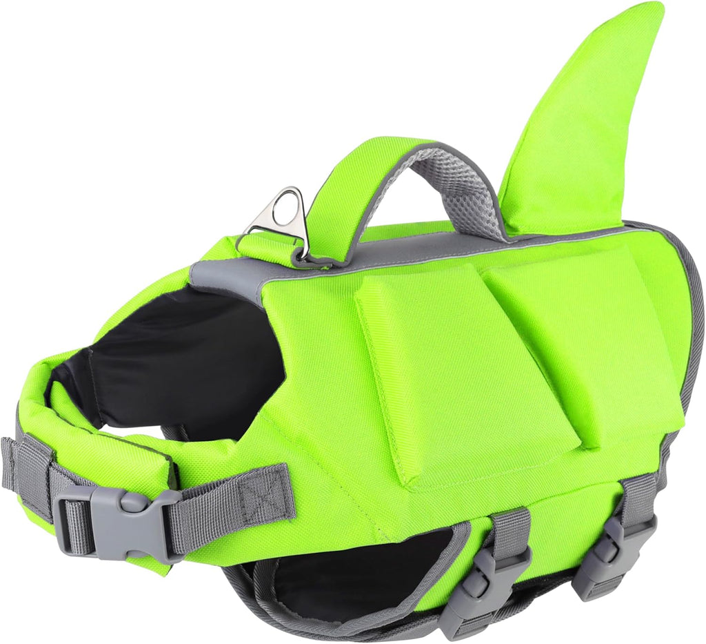 Dogcheer Dog Shark Life Jacket with Extra Foam, High Buoyancy Dog Life Vest with Rescue Handle for Swimming Boating, Reflective Adjustable Puppy Swim Vest for Small Medium Large Dogs, Pink - S - Image 9