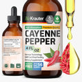 BIO KRAUTER Cayenne Pepper Drops front view bottle for natural digestive support.