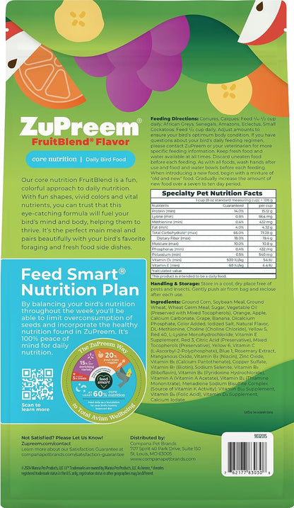 Premium USA imported ZuPreem bird food bag
