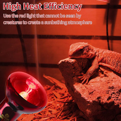 REPTI HOME 50W red basking lamp pack of two for lizards and snakes.