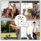 Side profile of adjustable pet doorbell with bohemian style tassel detail