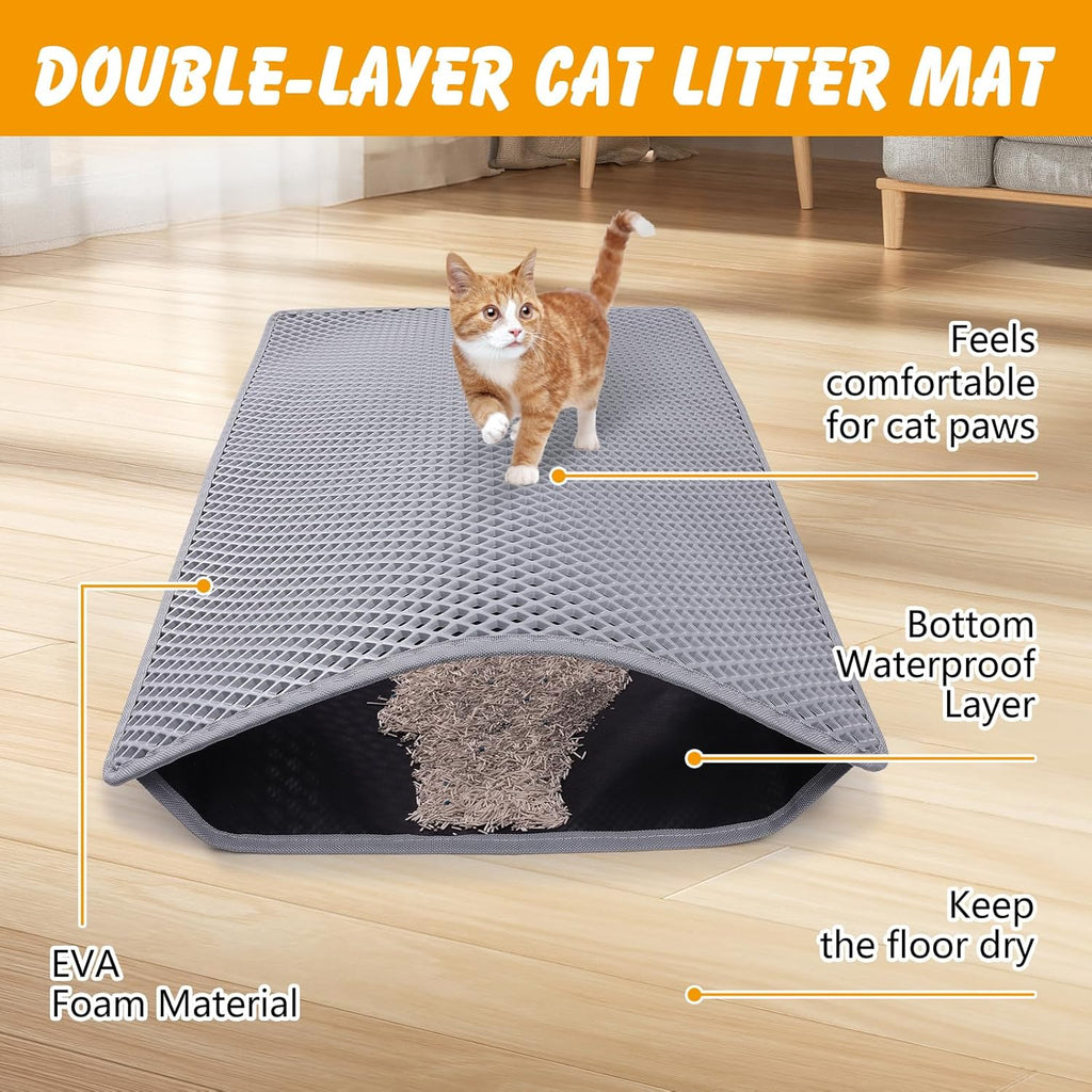 Water being rinsed over the easy to clean Ondware double layer pet mat surface