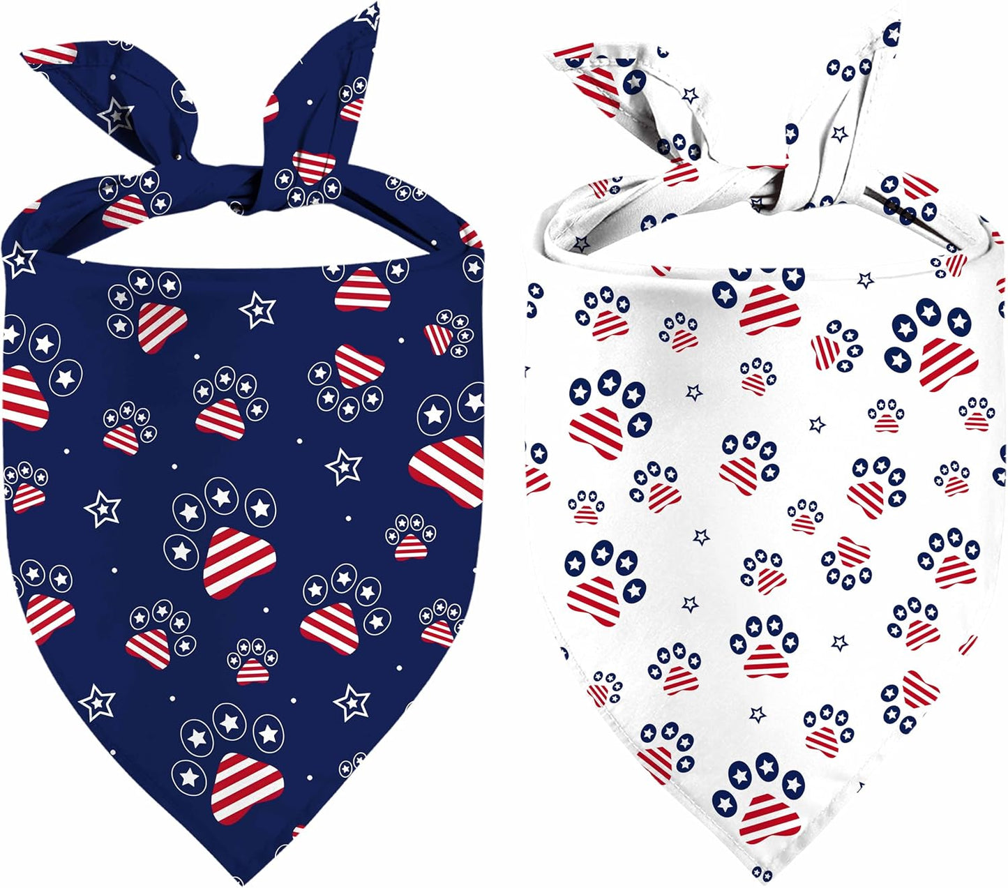 4th of July Dog Bandanas, Adjustable Independence Day Holiday Party Pet Decorations 2 Pack, Patriotic Bandana American Flag Triangle Bibs Cat Scarf Set - Image 13