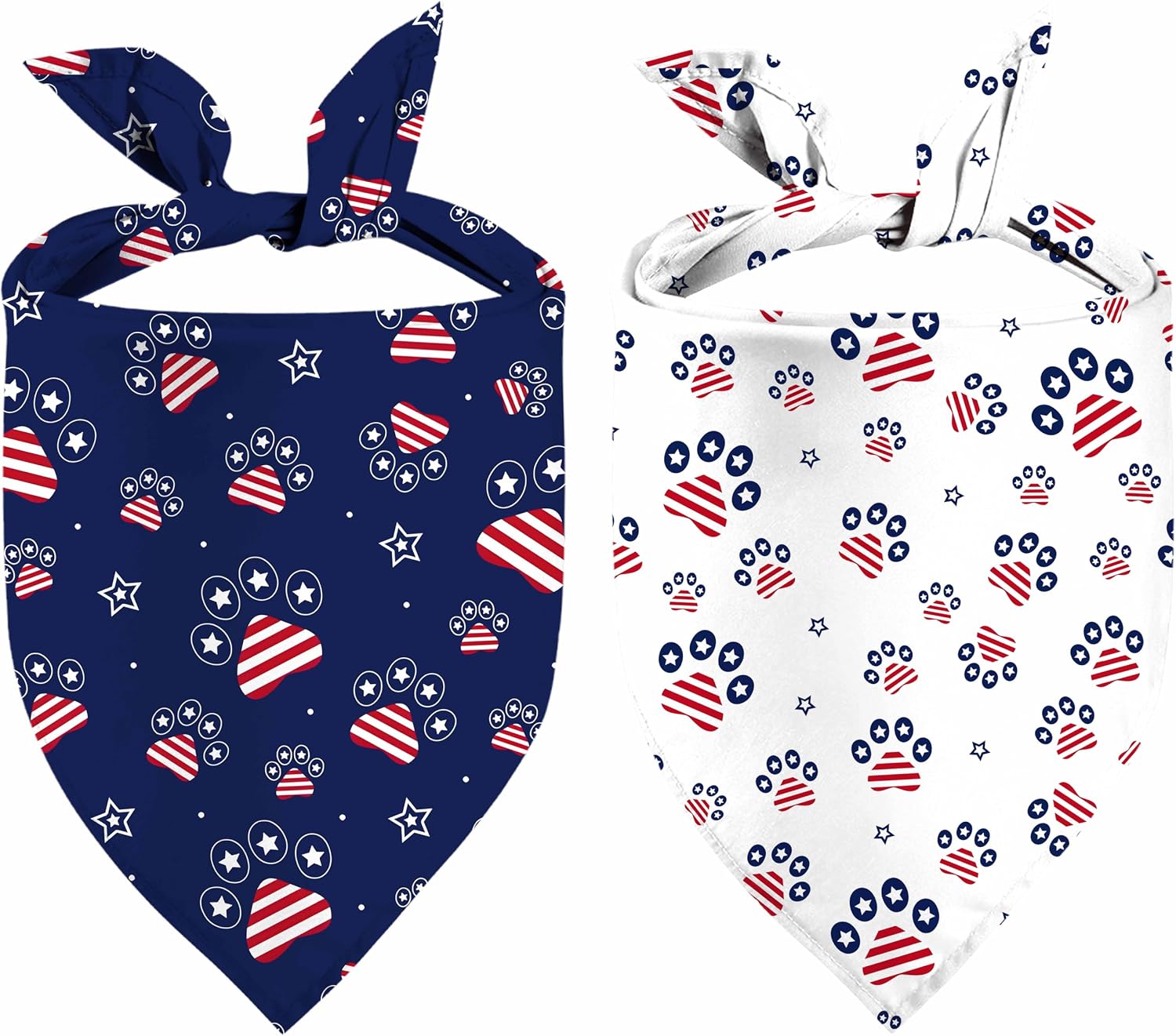 4th of July Dog Bandanas, Adjustable Independence Day Holiday Party Pet Decorations 2 Pack, Patriotic Bandana American Flag Triangle Bibs Cat Scarf Set - Image 13