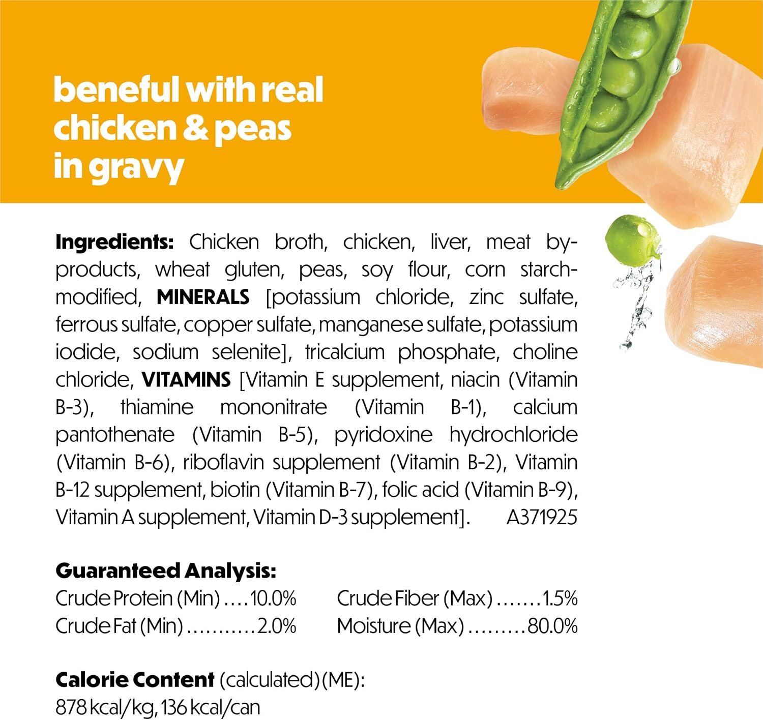 Premium Beneful variety pack twelve count adult dog food nutrition label