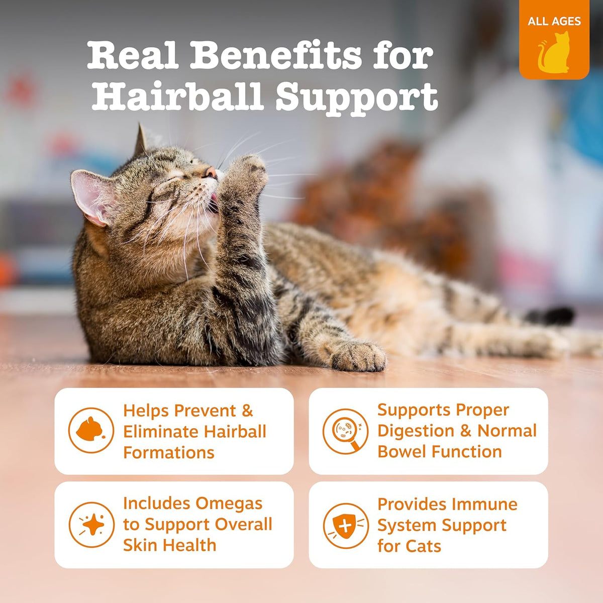 Zesty Paws Hairball Bites back label ingredient details